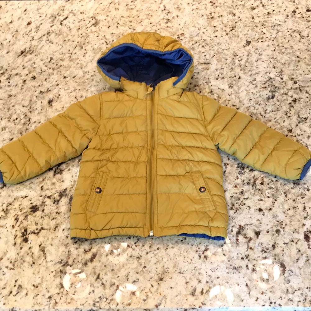baby Gap reversible winter puffer coat jacket toddler size 3